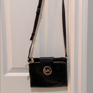 Michael Kors black leather crossbody